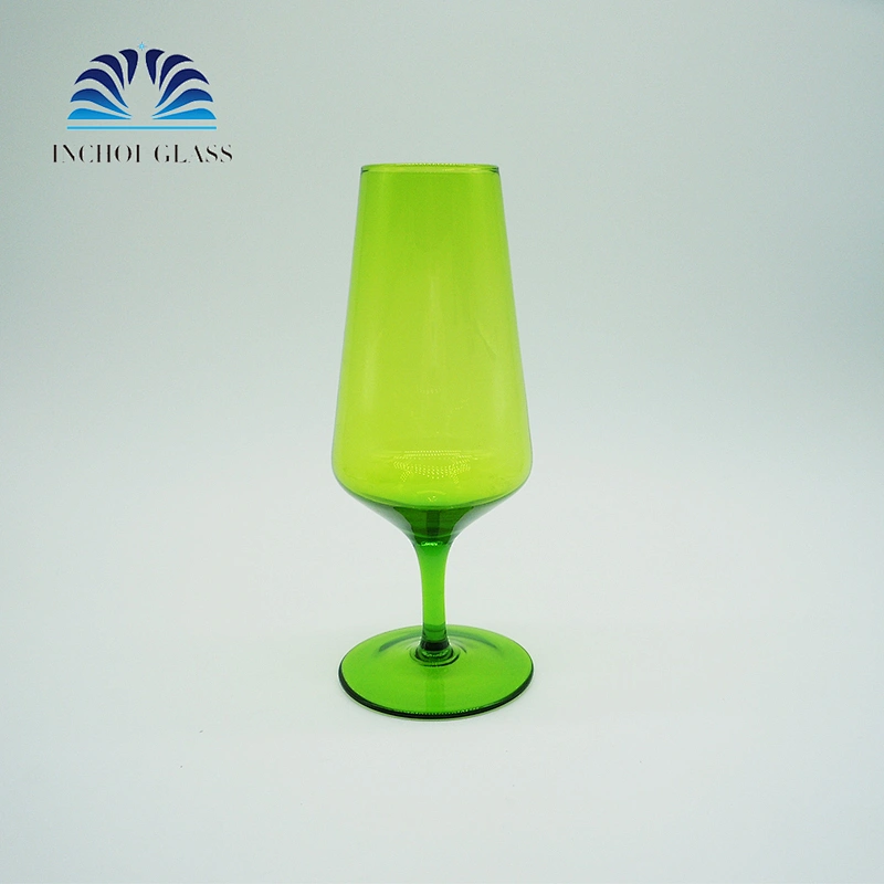 Colored Tea Cobalt Green Goblet Wine Glass Set