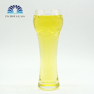 Popular World Cup Football Trophy Shape Beer Glass Cup/glass beer mug