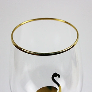 INCHOI Most Favourable Phnom Penh Golden Flamingos Art Stickers Wine Glass