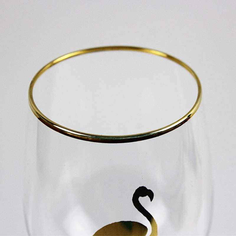 INCHOI Most Favourable Phnom Penh Golden Flamingos Art Stickers Wine Glass