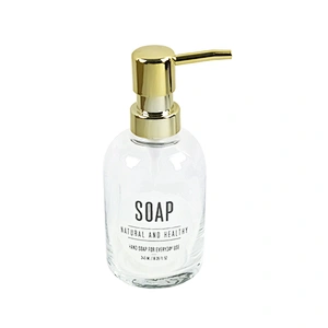 350ml Transparent Shampoo Pump Glass Wash Bath Bottles