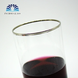 Diamond design edge milk fruit juice glass cup