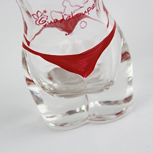 INCHOI Selling Products Hand-painted Red Bikini Shot whiskey glass