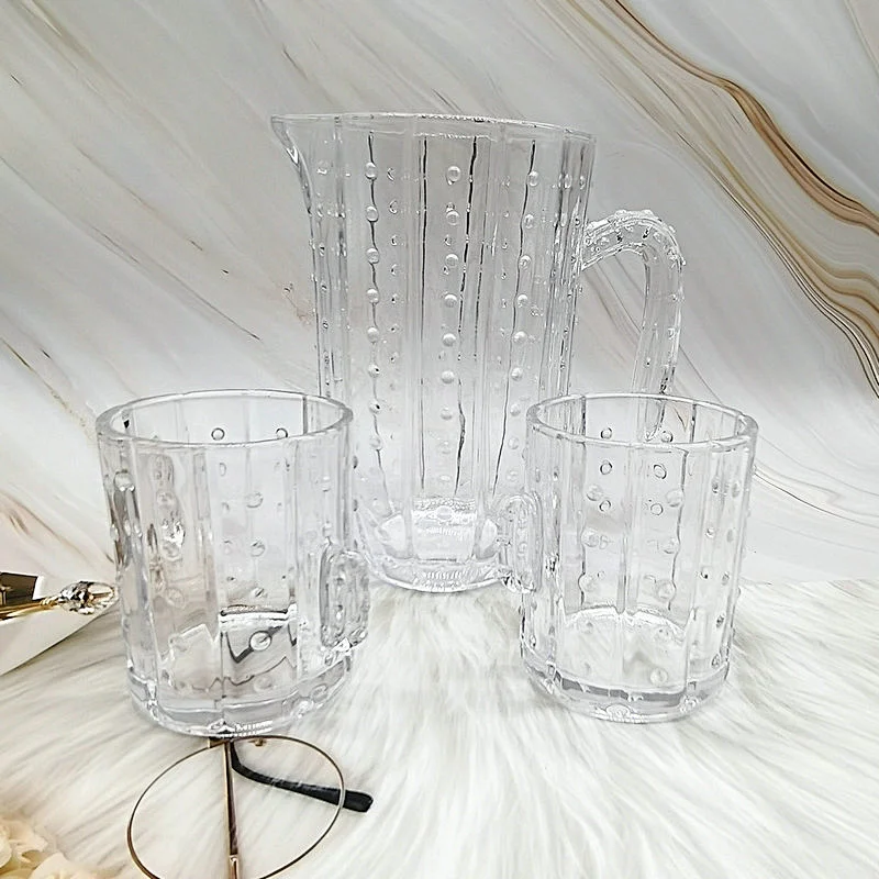 Crystal glass fruit juice jugs shaped kettle large capacity fruit juice jugs