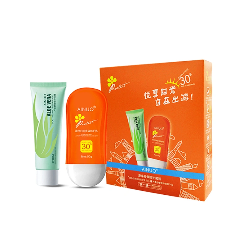 Moisturizing Aloe Vera Gel And Personalised Whitening Cream With Sunscreen Face Sunscreen