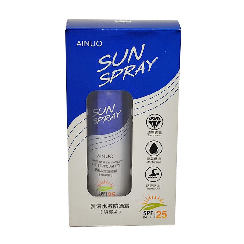 Colorful Sunscreen Cream Spf 25 Private Label  Water Based Sunscreen Spray
