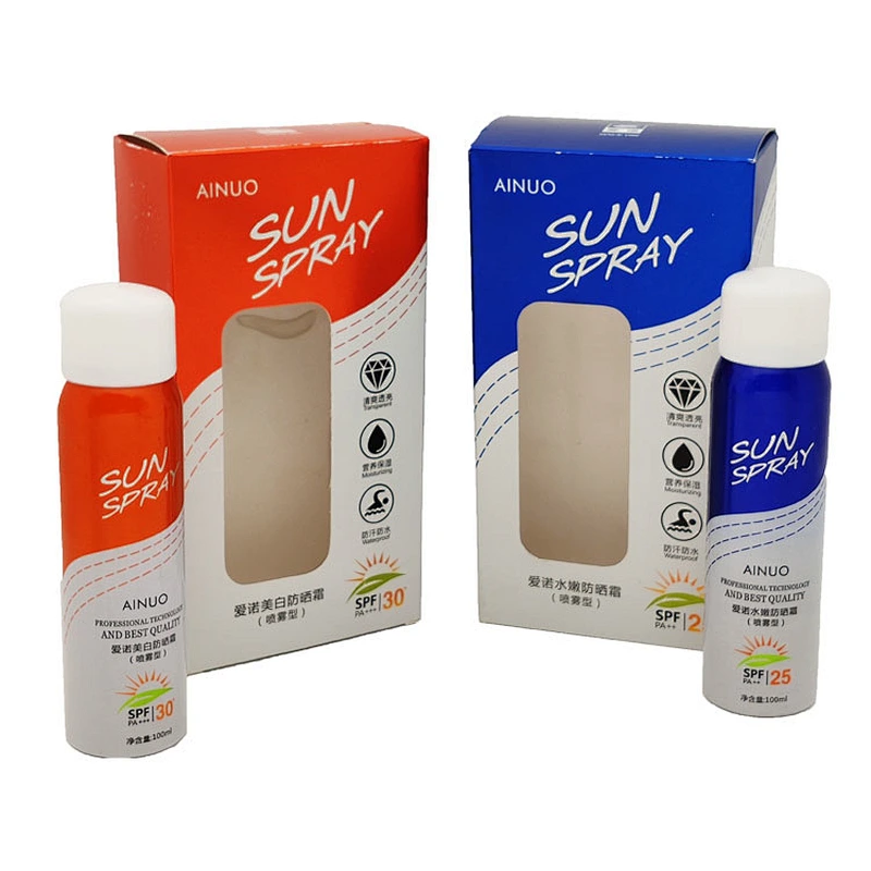 Colorful Sunscreen Cream Spf 25 Private Label  Water Based Sunscreen Spray