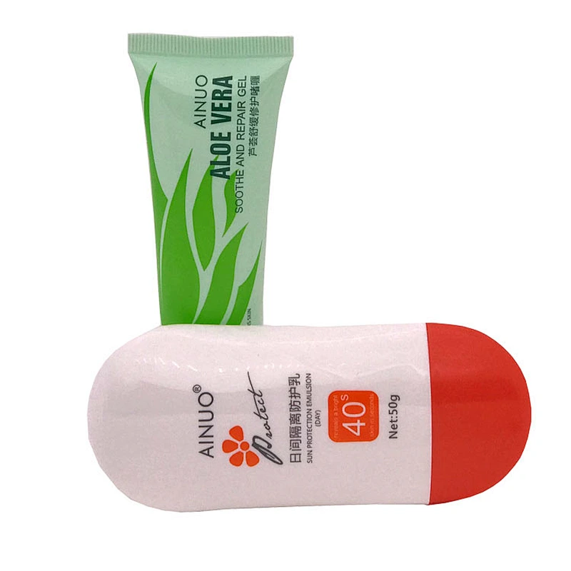 Natural Aloe Vera Gel And Travel Sunscreen Wholesale Whitening Private Label Sunscreen 50 Lotion