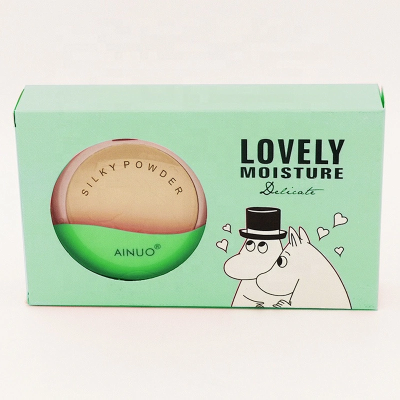 Round Luxury Waterproof Wet Makeup Compact Fixer Powder Control Oil And Fix Personalized Makeup Powder