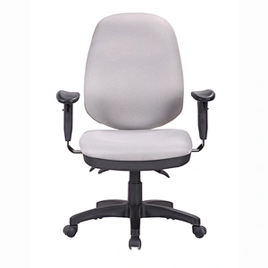 High Back Pewter Fabric Ergonomic Task Chair, Eurotech Seating