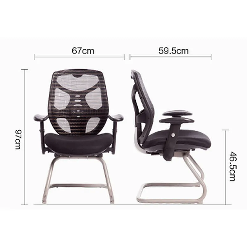 Modern Furniture Middle Back Mesh Parts Metal Frame Armrest Conference Visitor Office Chair/Guest Chair/Office Chair Vintage