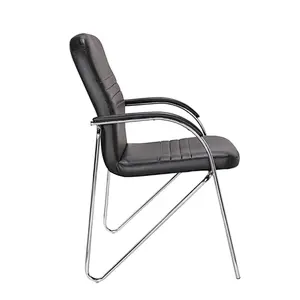 Wholesale Cheap Low Back Meeting Hall  Stacking Modern Pu Leather Office Visitor Chair