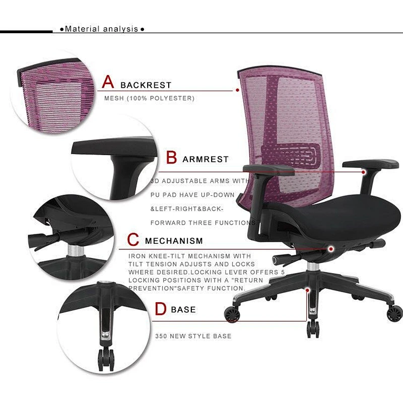 High-back Desk Chair Racing Style with Lumbar Support - Height Adjustable Seat,Headrest- Breathable Mesh Back,Foam Seat cushion
