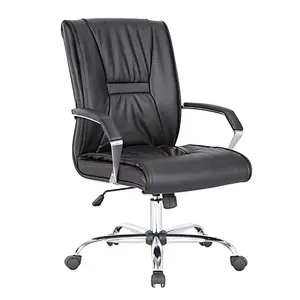 Style Black Ergonomic PU Leather Computer Desk Task Swivel Office Ergonomic Home Chair