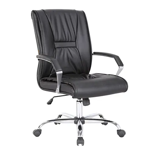 Style Black Ergonomic PU Leather Computer Desk Task Swivel Office Ergonomic Home Chair