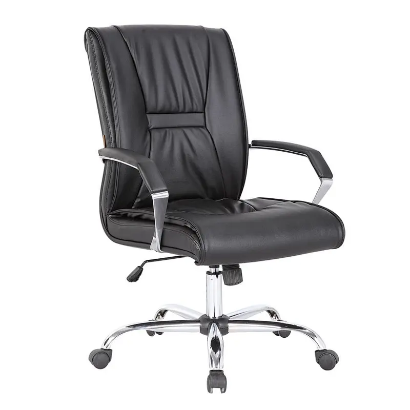 Style Black Ergonomic PU Leather Computer Desk Task Swivel Office Ergonomic Home Chair