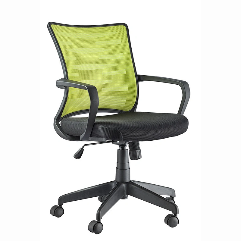 Lifting Control Executive Staff Chair,White Mesh Office Chair with Armrest