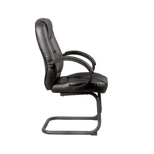 Cheap Guest Visitor Chair, Leather Office Chair with Fixed Armrest
