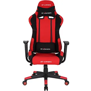 Modern Black&Red Adjusting Headrest Pu Leather High Back Gaming Chair
