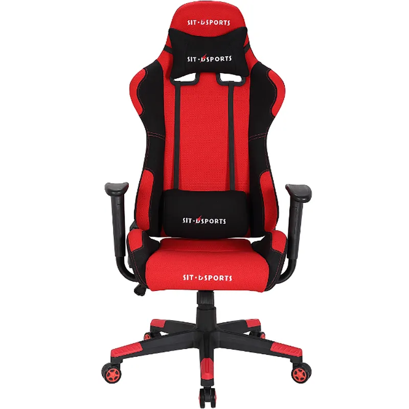Modern Black&Red Adjusting Headrest Pu Leather High Back Gaming Chair