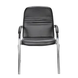 Wholesale Cheap Low Back Meeting Hall  Stacking Modern Pu Leather Office Visitor Chair