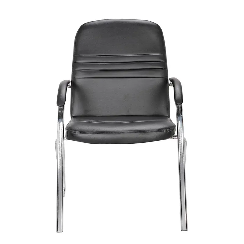 Wholesale Cheap Low Back Meeting Hall  Stacking Modern Pu Leather Office Visitor Chair