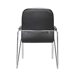 Wholesale Cheap Low Back Meeting Hall  Stacking Modern Pu Leather Office Visitor Chair