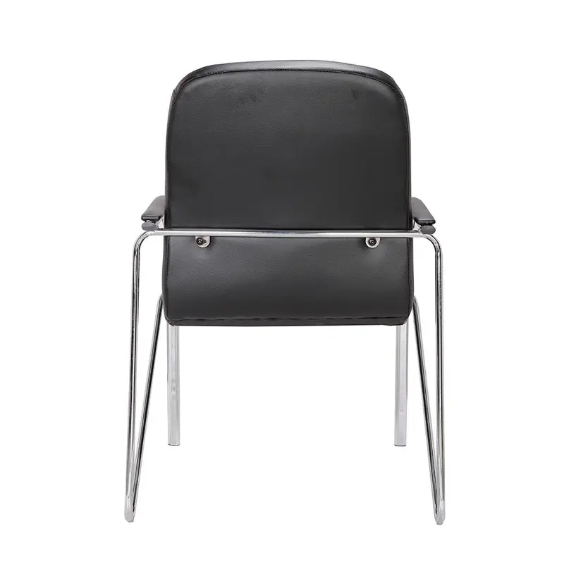 Wholesale Cheap Low Back Meeting Hall  Stacking Modern Pu Leather Office Visitor Chair