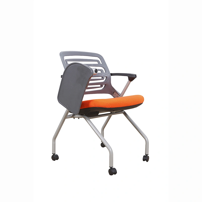 Stackable Training Chair with Plastic Back, Folding Reception Chair for Student Use