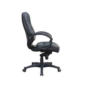 Customized Color Swivel Manager Chair, Leather Office Chair with Fixed Armrest