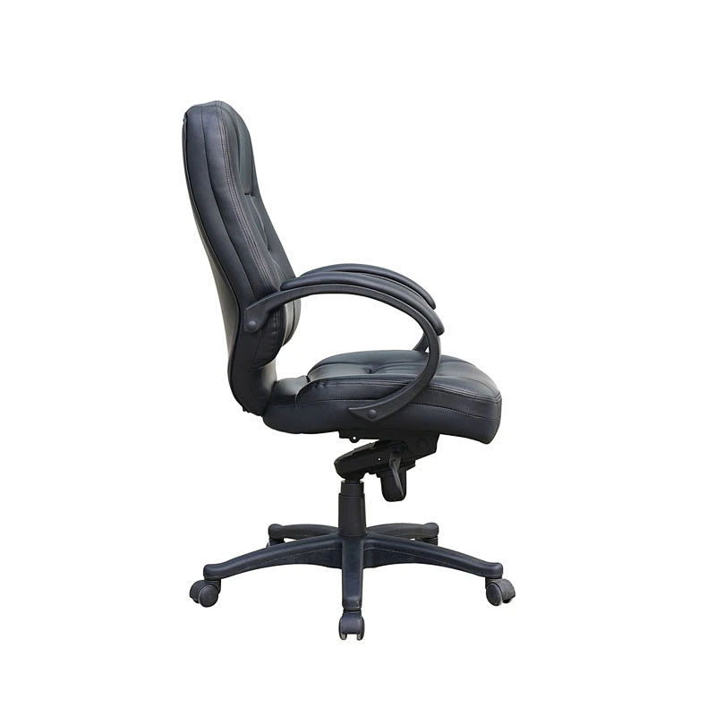 Customized Color Swivel Manager Chair, Leather Office Chair with Fixed Armrest