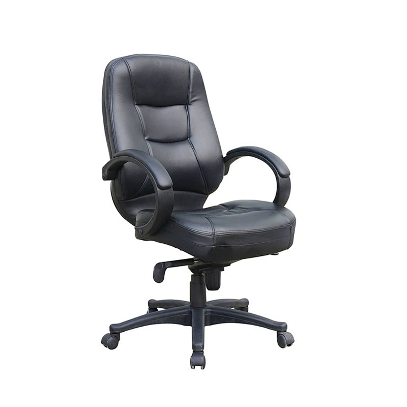 Customized Color Swivel Manager Chair, Leather Office Chair with Fixed Armrest