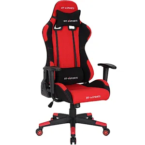 Modern Black&Red Adjusting Headrest Pu Leather High Back Gaming Chair