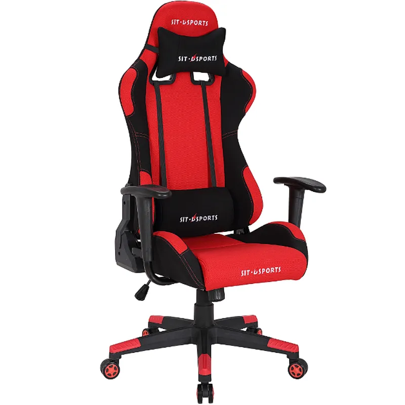 Modern Black&Red Adjusting Headrest Pu Leather High Back Gaming Chair
