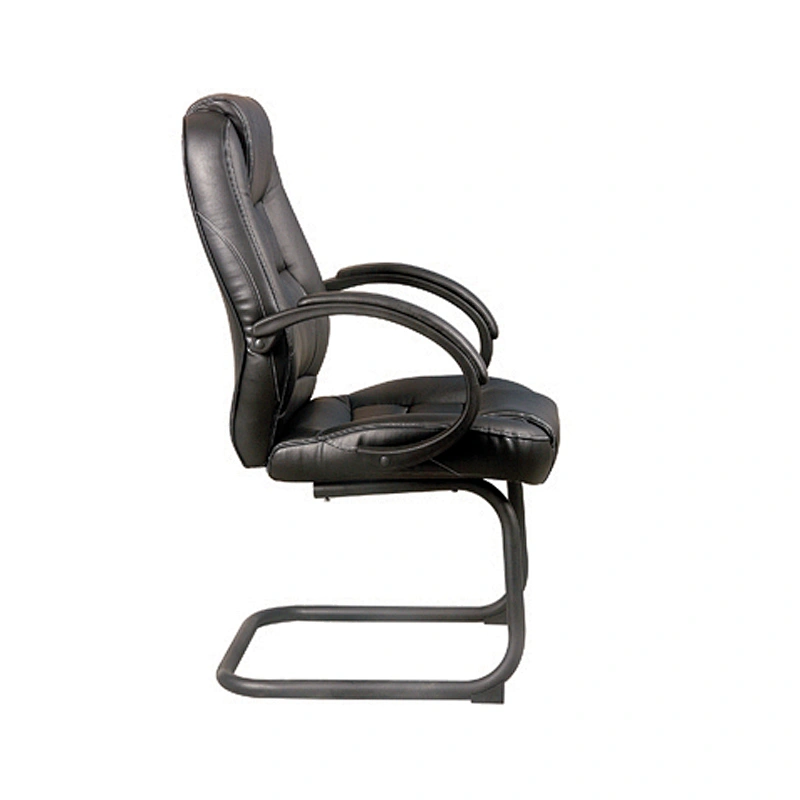 Cheap Guest Visitor Chair, Leather Office Chair with Fixed Armrest