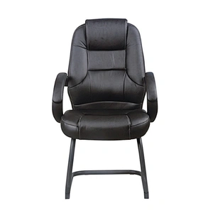 Cheap Guest Visitor Chair, Leather Office Chair with Fixed Armrest