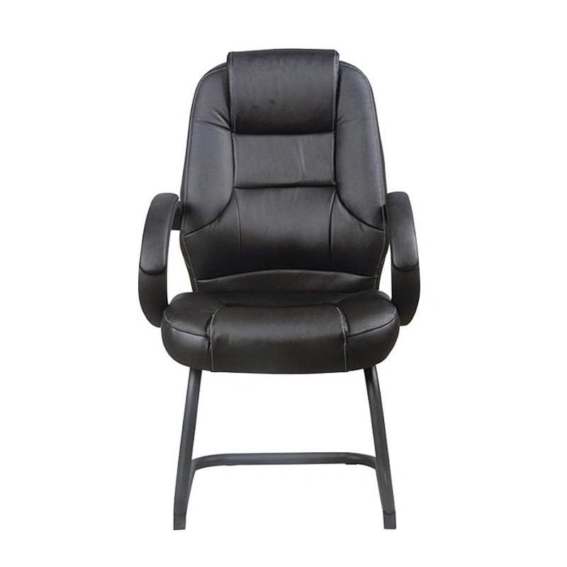 Cheap Guest Visitor Chair, Leather Office Chair with Fixed Armrest