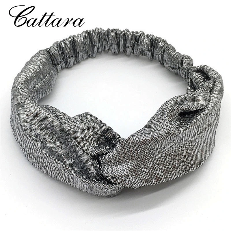 New Style Ladies Headband Candy color Wide Brim Headband Sports Shiny Cross Elastic Headband