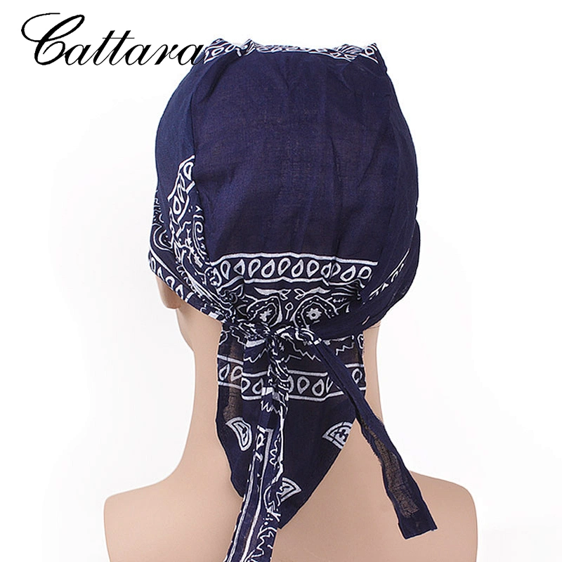 Cool Unisex Cotton Skull Caps Paisley Bandanna Biker Cycling Hat Durag Hair Band Bandannas