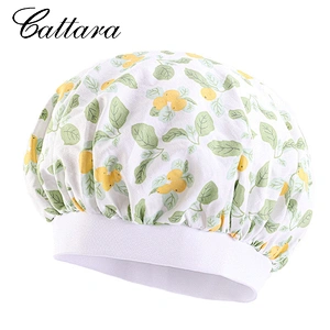Cotton Printed Children's Wash Hat,Elastic Wide-Brimmed Round Hat,Baby Night Hat