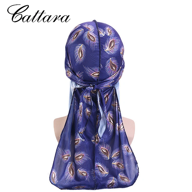 Unisex Silky Durag Long Tail Durags Premium Silk Wave Waver Caps Bandana Turban Wigs Hip Hop Headwrap Headband Summer Pirate Hat