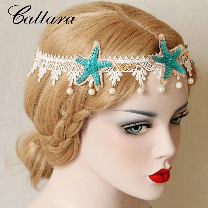 Lace Starfish Pearl Headband