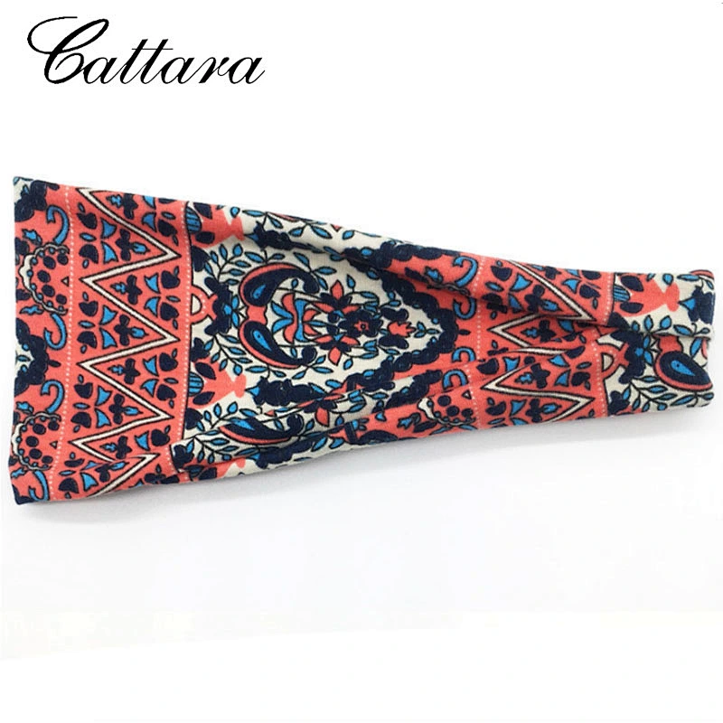 Wholesale Priting Wide Brim Sweat-Absorbent Yoga Hairband