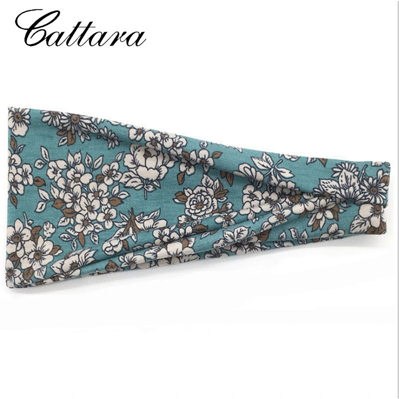 Wholesale Priting Wide Brim Sweat-Absorbent Yoga Hairband