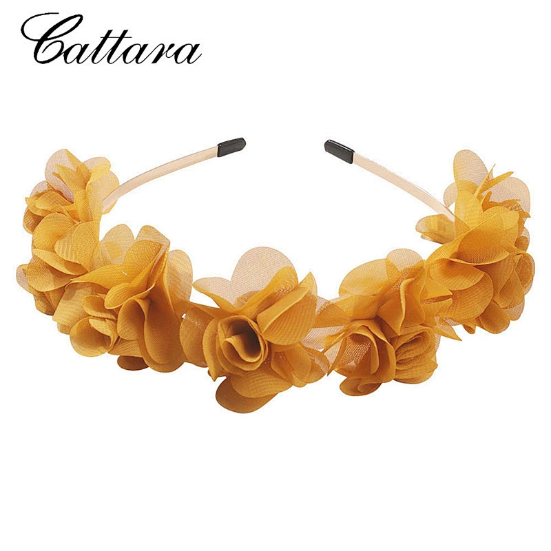 New Gauze Fabric Headband Holiday Style Beautiful Flowers Fashion All-Match Hair Accessories Headband