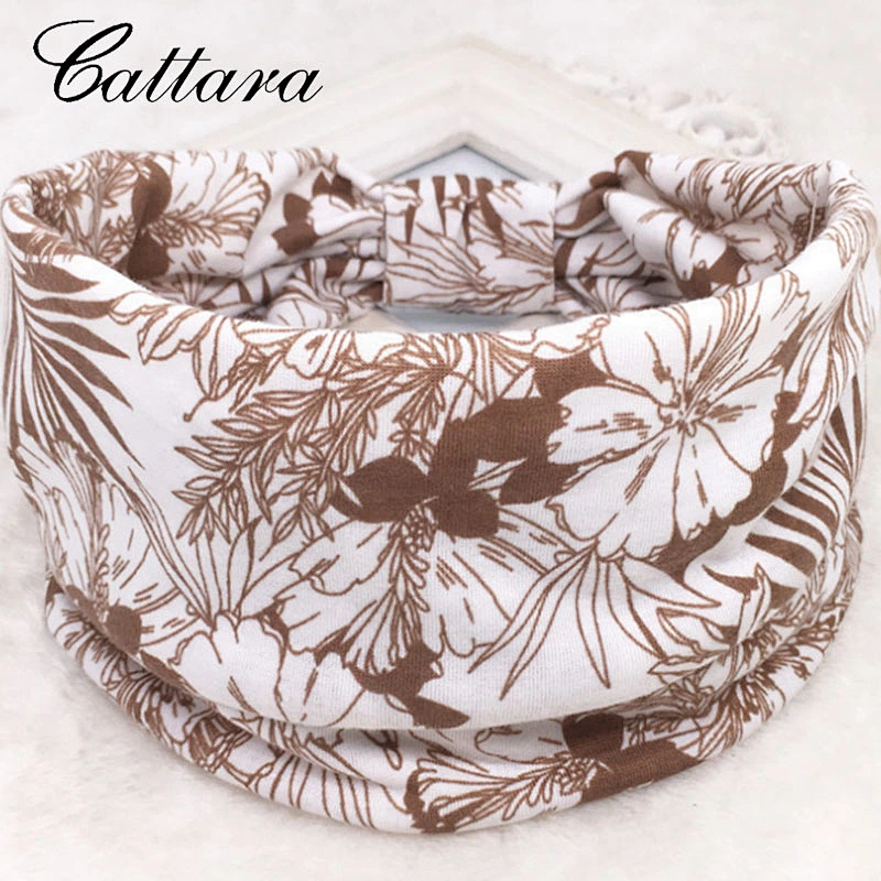Bohemian Popular Sports Yoga Headband Sweat-Absorbent Stretch Cotton Extra-Wide Knotted Multicolor Hair Accessories