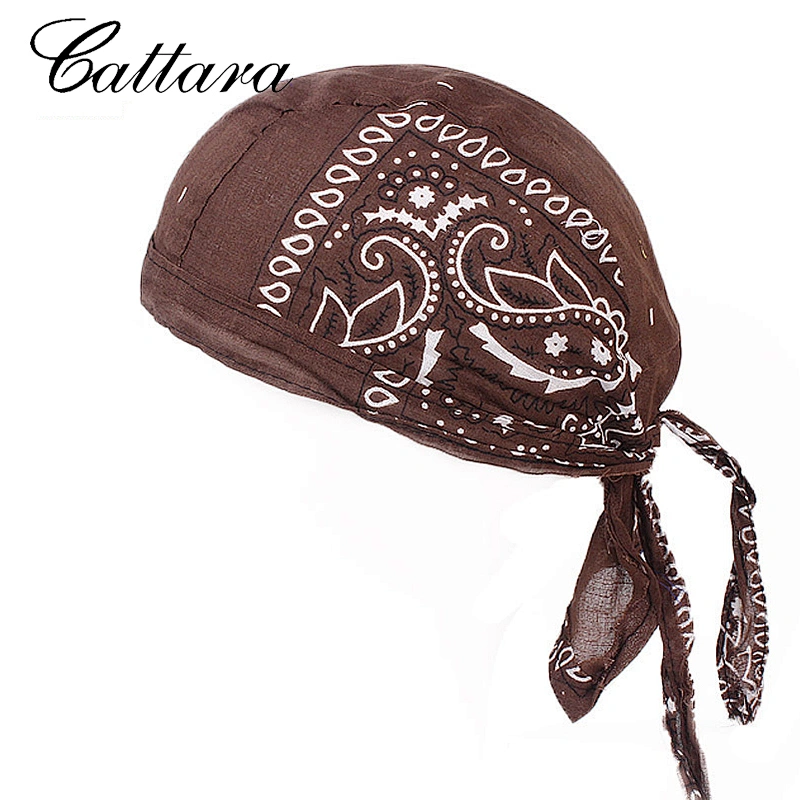 Cool Unisex Cotton Skull Caps Paisley Bandanna Biker Cycling Hat Durag Hair Band Bandannas
