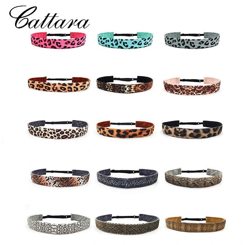New Leopard Print Headband Ladies Sports Yoga Headband Elastic Non-slip Headband Casual Hair Accessories