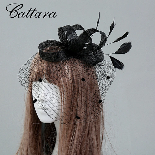 Bow Feather Headdress Fascinator Hat