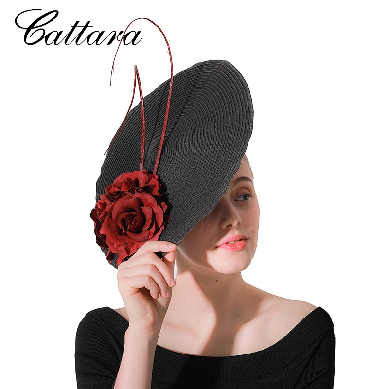 Bridal Red Rose Fascinator Hat
